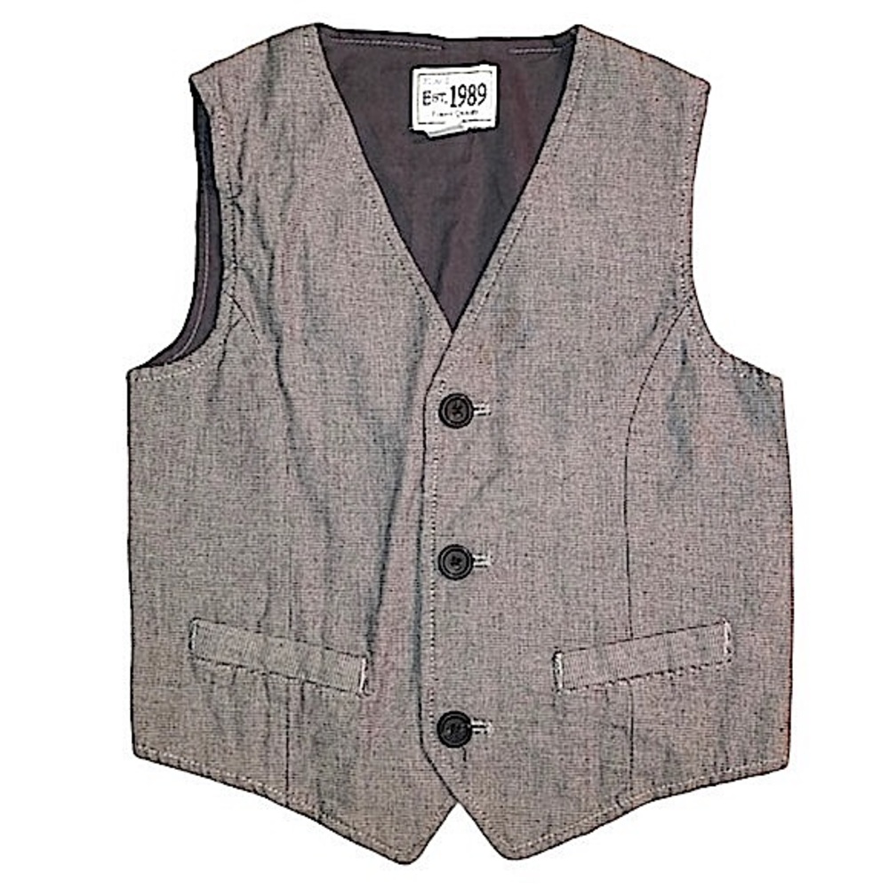 Gray Dressy Vest Toddler Boys